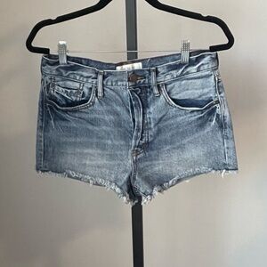 Free People We The Free Button Fly Denim Shorts Size 28